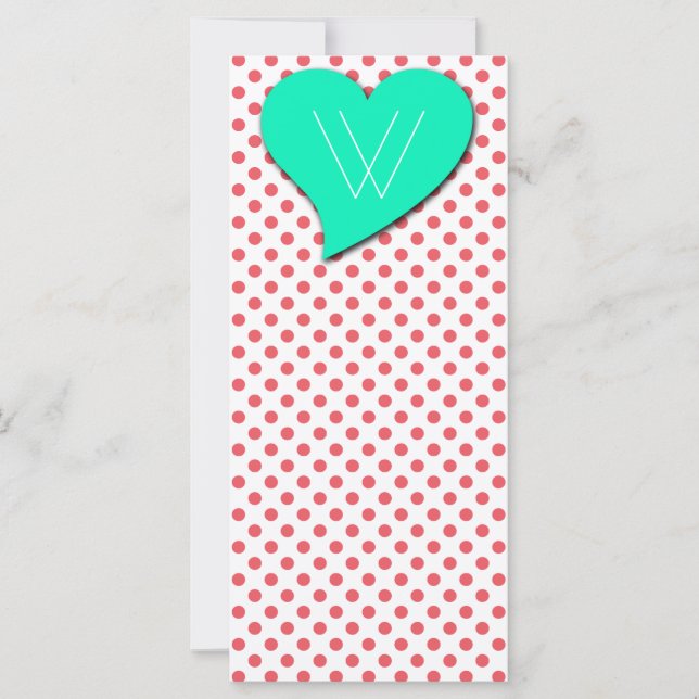 Coral Pink Bolinhas-Monograma por Shirley Taylor (Frente)