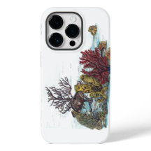 Coral Pintado Colorido Pintado à Mão