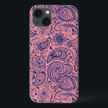 Coral-Red & Blue Vintage Floral Paisley Patterno<br><div class="desc">Elegante vintage floral paisley padrão em azul marinho e vermelho-coral. Azul paisley tem um fundo transparente. A cor vermelho-coral nesta amostra pode ser alterada para qualquer cor que você quiser com o marinho blu paisley.</div>