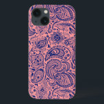 Coral-Red & Blue Vintage Floral Paisley Patterno<br><div class="desc">Elegante vintage floral paisley padrão em azul marinho e vermelho-coral. Azul paisley tem um fundo transparente. A cor vermelho-coral nesta amostra pode ser alterada para qualquer cor que você quiser com o marinho blu paisley.</div>