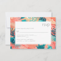 Coral Reef Vibrant Blush rosa e RSVP teórico