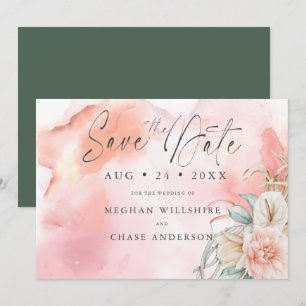 Coral Rosa Watercolor Floral