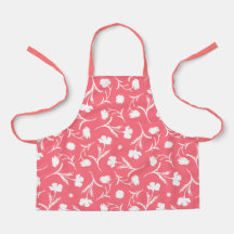 Coral & White Liberty Padrão Floral Bonito
