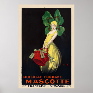 Corante Chocolat Mascotte Poster vintage 1920