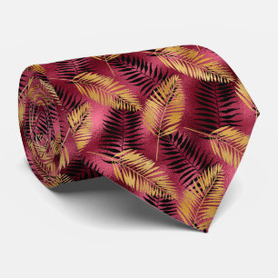 Corda de folhas tropicais, gravata de pescoço com