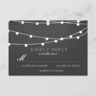 Corda simples de luzes de casamento RSVP Casamen