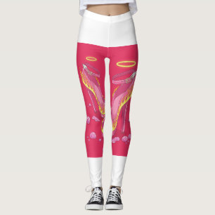 Cordas de anjo cor-de-rosa 🔥 leggings 😇