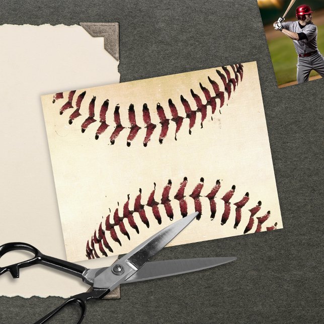 Cordas de Beisebol Rústicas para Scrapbooking Card (Criador carregado)