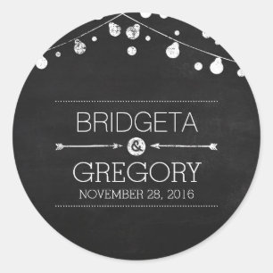 cordas de mala acendem adesivos de casamento