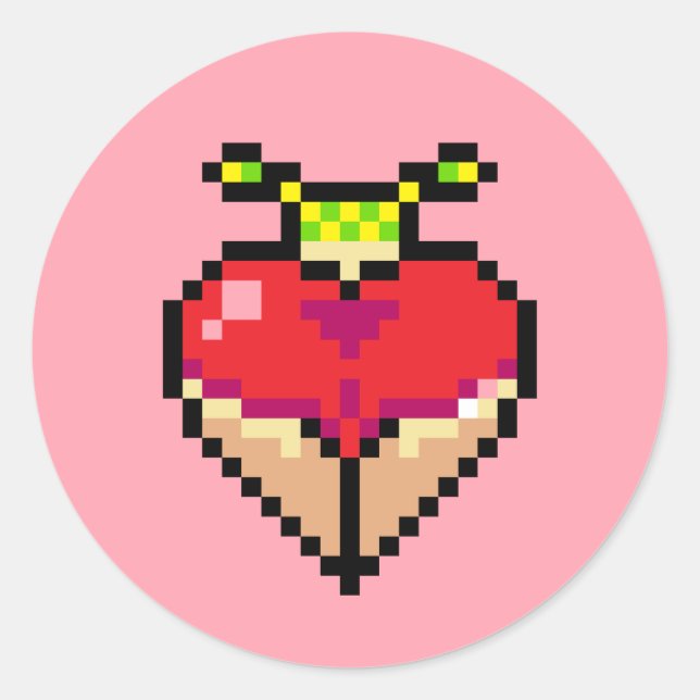 Cordas gêmeas num adesivo de biquíni vermelho (Frente)