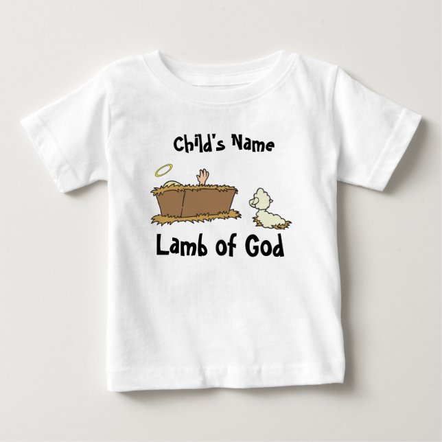 Cordeiro customizável do t-shirt do deus (Frente)