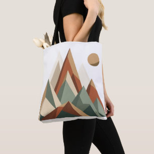 Cordilheira Geométrica Boho Bolsa Tote Minimalis