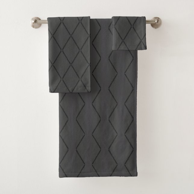 Cordões de Telefone Toalhas de Banho (Cinza e Pret (Insitu)