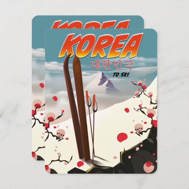 Coreia esquiar (Frente/Verso)
