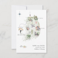 Coreia | Mapa do itinerário de casamento de destin