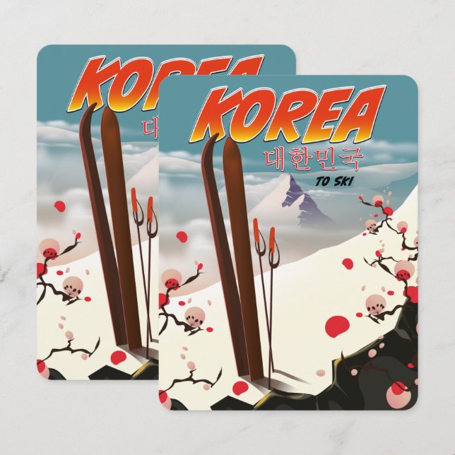 Coreia para esquiar (Frente/Verso)