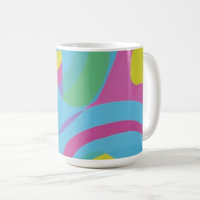 Cores Bonitas e Vibrantes! Caneca de Café (Frente Esquerda)