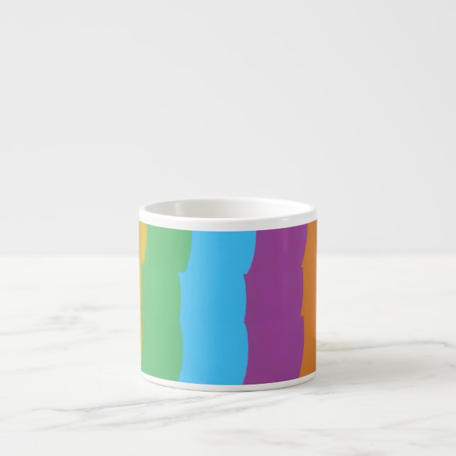 Cores Bonitas e Vibrantes! Caneca de Espresso (Frente)