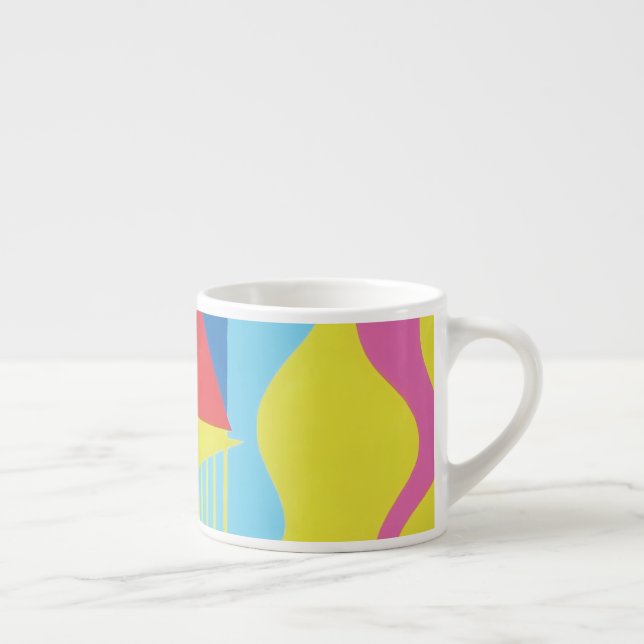 Cores Bonitas e Vibrantes! Caneca de Espresso (Direita)