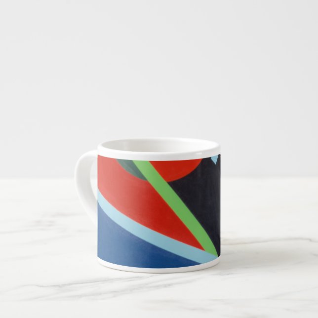 Cores Bonitas e Vibrantes! Caneca de Espresso (Frente Esquerda)