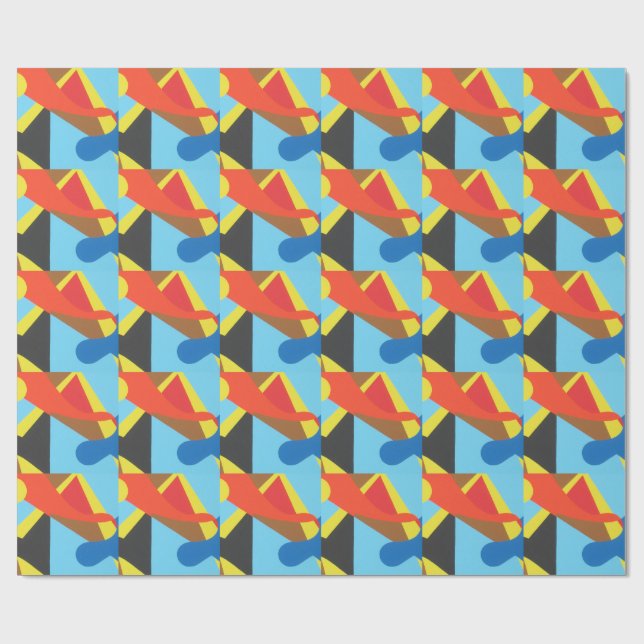 Cores Bonitas e Vibrantes! Papel de embrulho (Aberto)