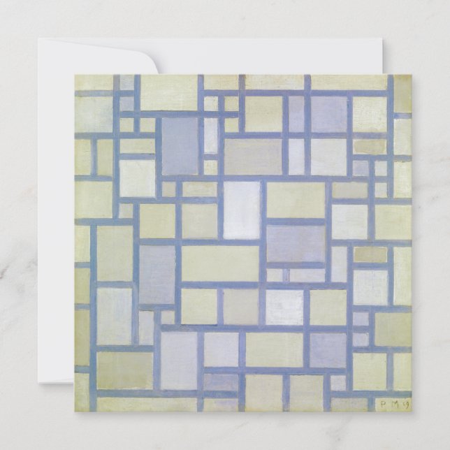 Cores Brilhantes Linhas Cinzas | Piet Mondrian | (Frente)