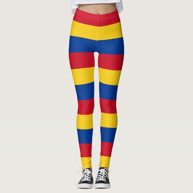 Cores da Bandeira Nacional da Colômbia Legging Lis (Frente)