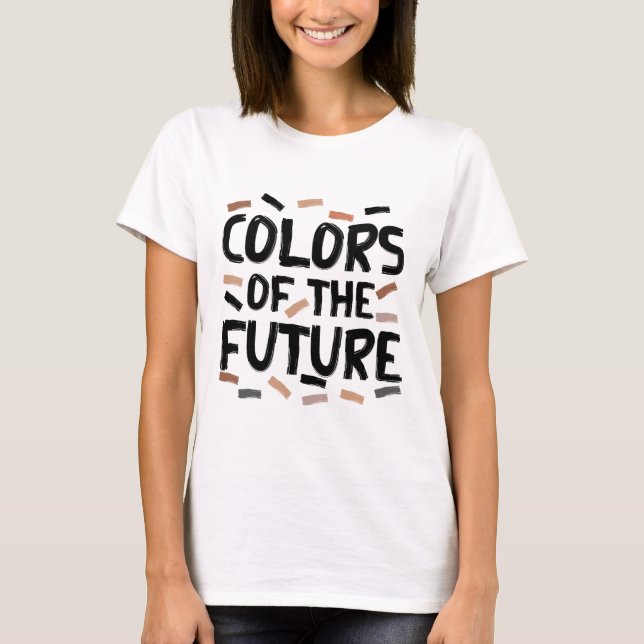 Cores Da Camiseta Do Futuro Mês Da História Negra  (Frente)