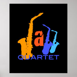 Cores da Ilustração Sax Jazz Poster 1