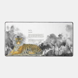 Cores d'água do Tigre Bengala Ameaçadas Majestosas