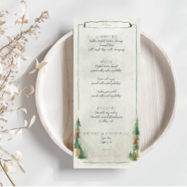 Cores d'água Pinheiros da floresta russa Cartão