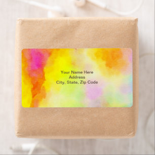 Cores de Água Etiquetas Amarelas