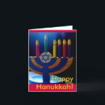 Cores de Cartão Hanukkah Menorah<br><div class="desc">Esta carta adorável é perfeita para celebrar Chanucá.</div>