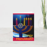 Cores de Cartão Hanukkah Menorah<br><div class="desc">Esta carta adorável é perfeita para celebrar Chanucá.</div>
