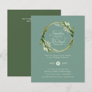 Cores de Convites de Casamento com Verde