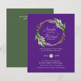 Cores de Convites de Casamento com Verde