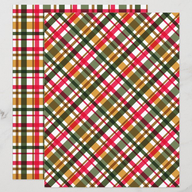 Cores de Natal Xadrez  (Frente/Verso)