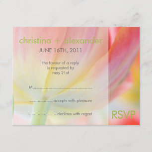 Cores de Primavera ・ RSVP de Convite de Casamento