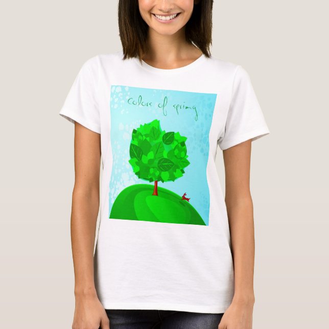 Cores de primavera, t-shirt (Frente)