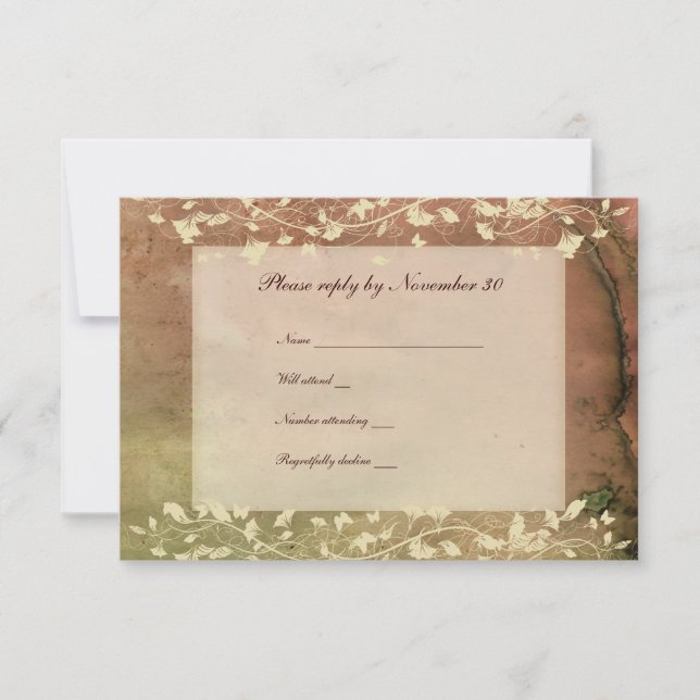 Cores de Quente Russo rsvp com envelopes (Frente)