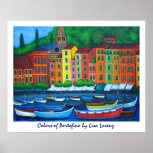 Cores do impressão da pintura de Portofino