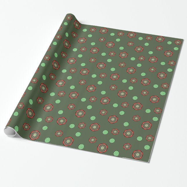 Cores do Papel de Embrulho de Natal (Desenrolado)