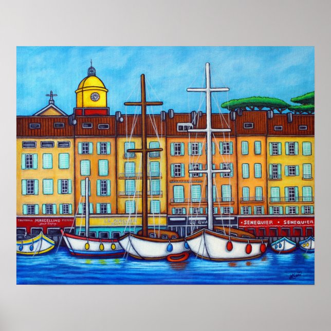 Cores do Poster Tropez Santo por Lisa Lorenz (Frente)