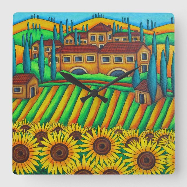 Cores do relógio de parede da praça da Toscana, Li (Frente)