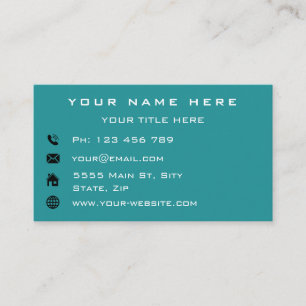 Cores e fontes personalizadas de Cartão de visita 