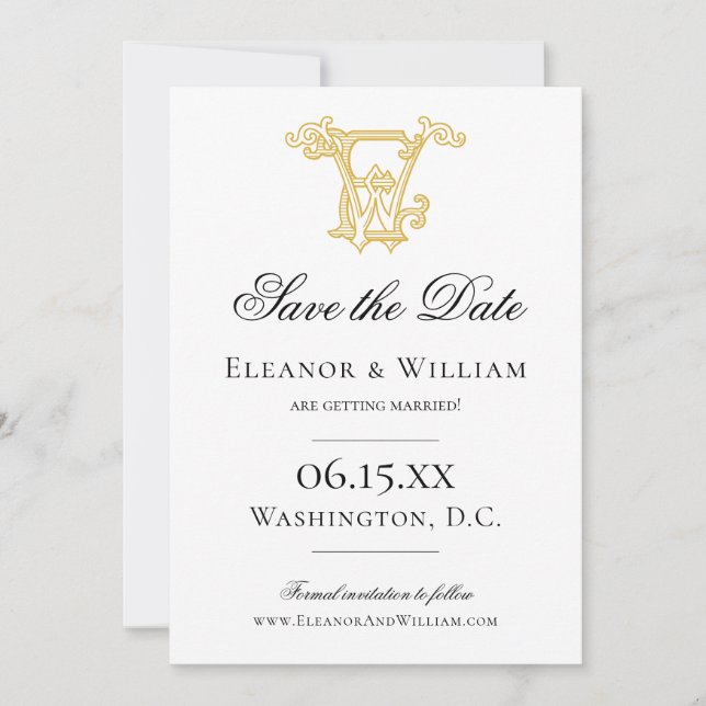 CORES EDITÁVEIS EW Monograma WE Monograma Convite (Frente)