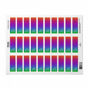 Cores Escuras do Arco-Íris Retornar Etiquetas de E