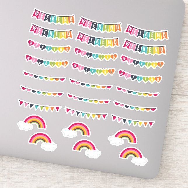 Cores Felizes | Adesivos de Planejamento de Buntin (Detalhe)