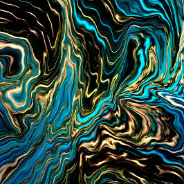 Cores Flutuantes Marble Aqua Dourado Toalha