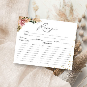 Cores Neutras Cartões de Receita do Chá de panela 